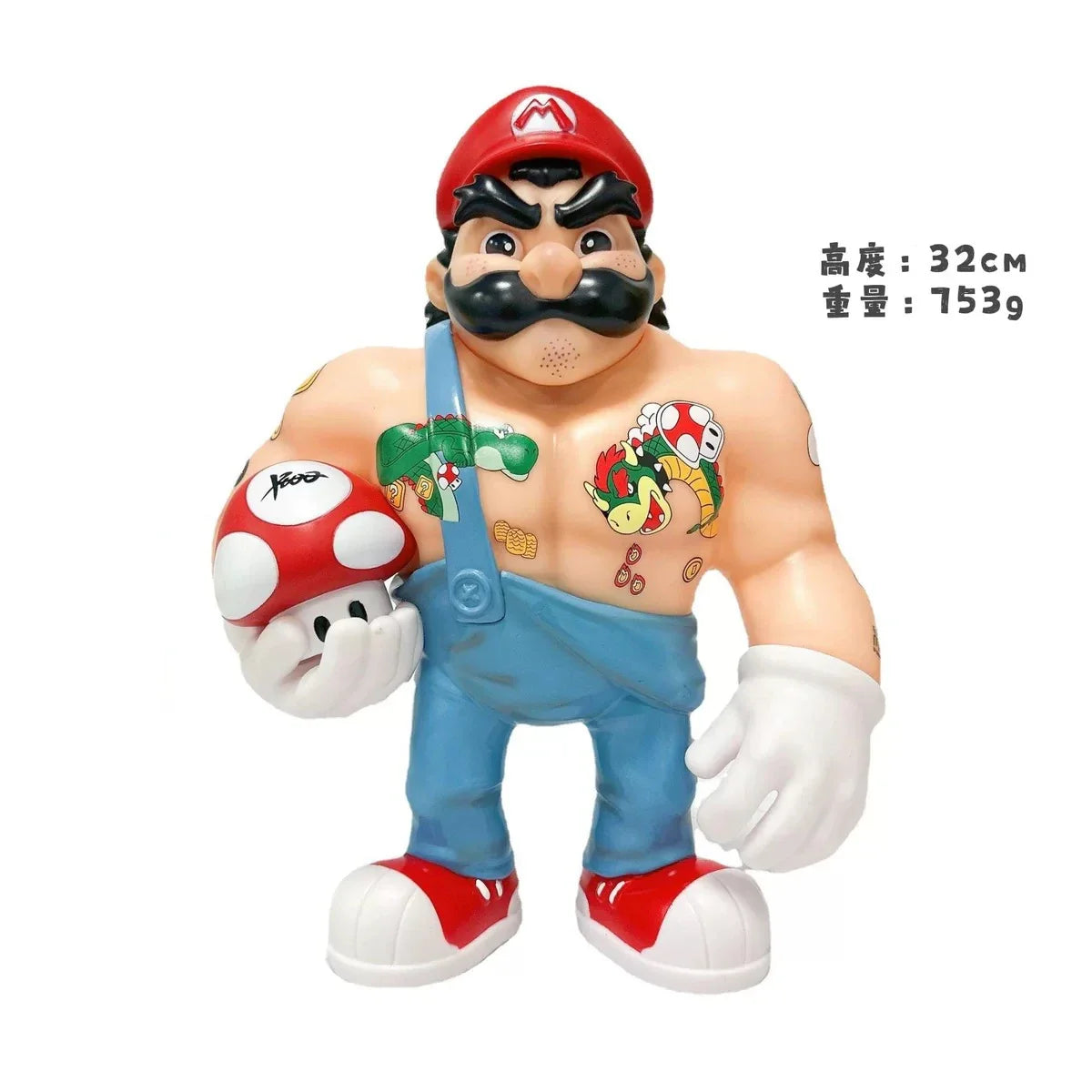 New Anime  Large Size  Bowser Figures PVC  Bros Hat Can Take Off Toy model For kids
