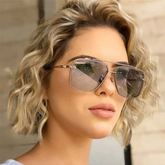 Sunglasses for Men Fashion Metal Big Frame Sun Glasses Brand Design