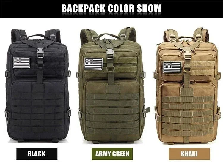 45L Man Tactical Backpacks Outdoor Traveling Bags Outdoor 3P School Pack EDC Molle Pack For Trekking Hunting Bag