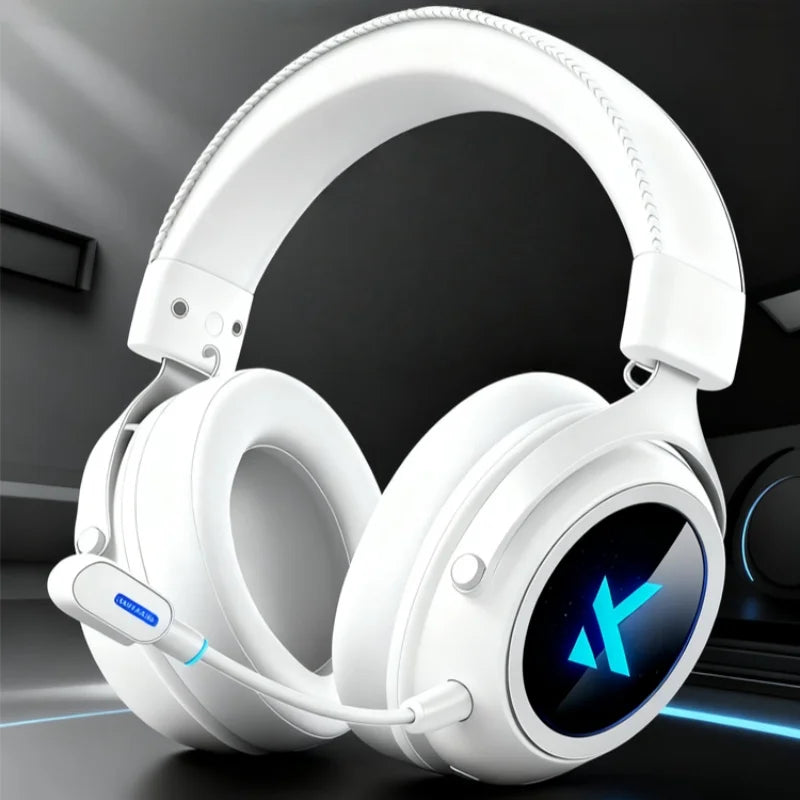 MCHOSE X9 Wireless Headworn Game Headset Bluetooth 2.4G Three Mode E-sports Noise Reduction Headset Desktop Computer Headset FPS