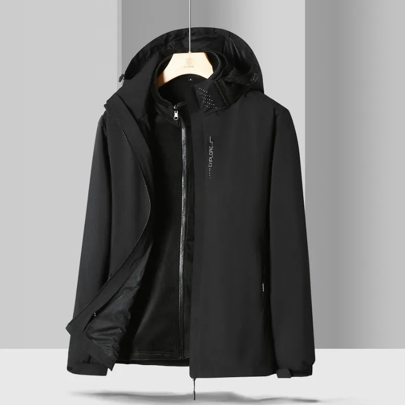 Men's Stormtrooper Jacket Autumn and Winter Thickened Windproof Warmth Solid Color
