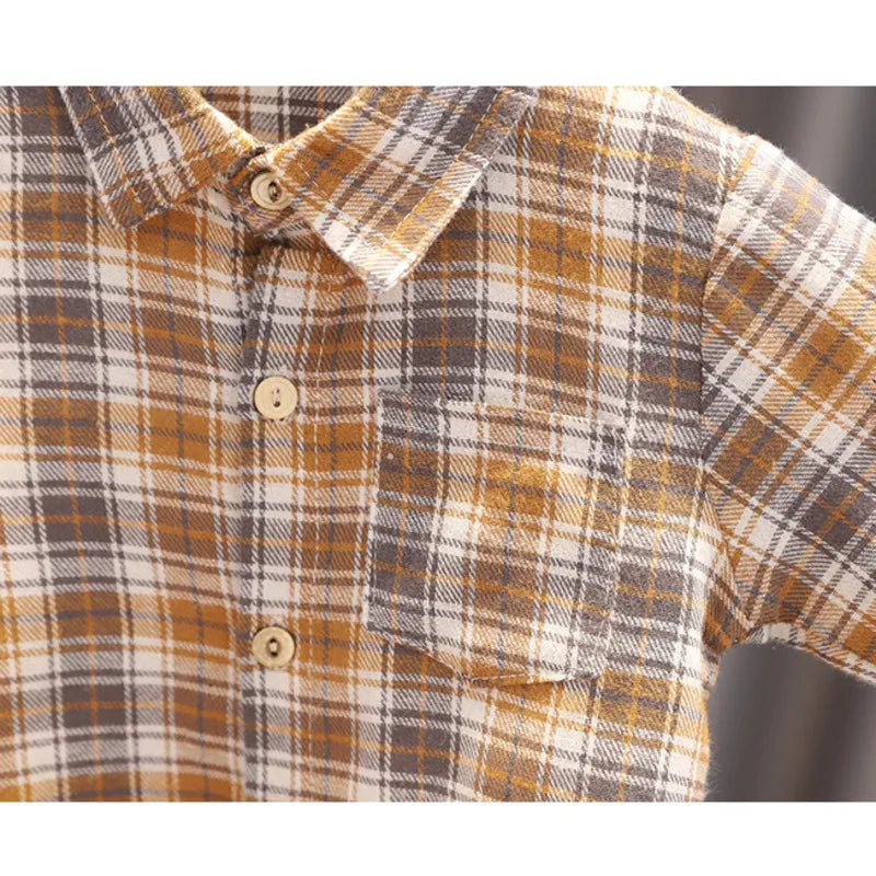 Baby Boys Clothes Suit Children Casual Plaid Shirt Vest Pants 3Pcs/Sets Toddler Cotton Costume Kids Tracksuits