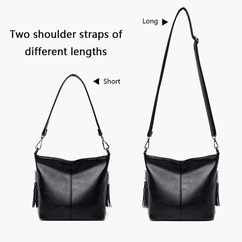 Tassels Women Hand Crossbody Bags for Female Leather Crossbody Luxury Purses