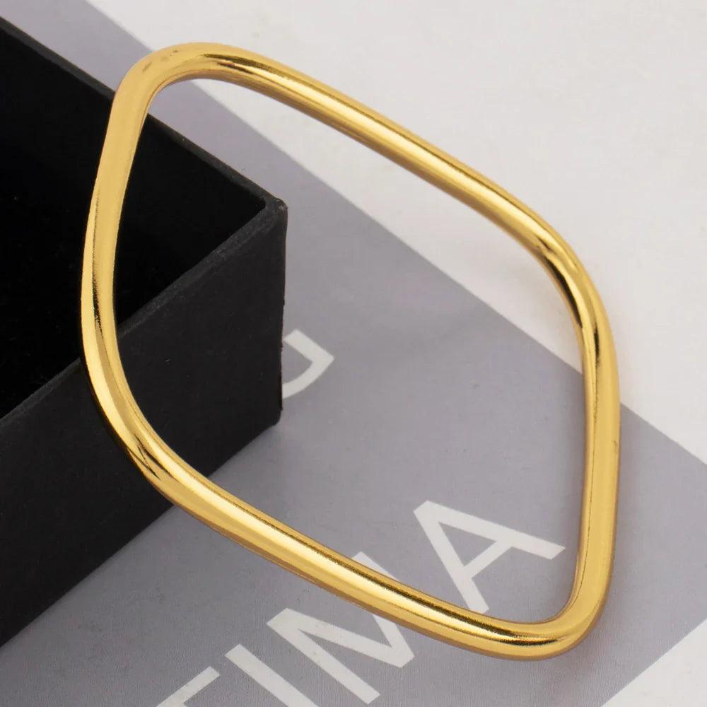 316L stainless steel gold-plated bracelet Fashion Personality Simple Punk Retro Hip-hop High Temperament Bracelet