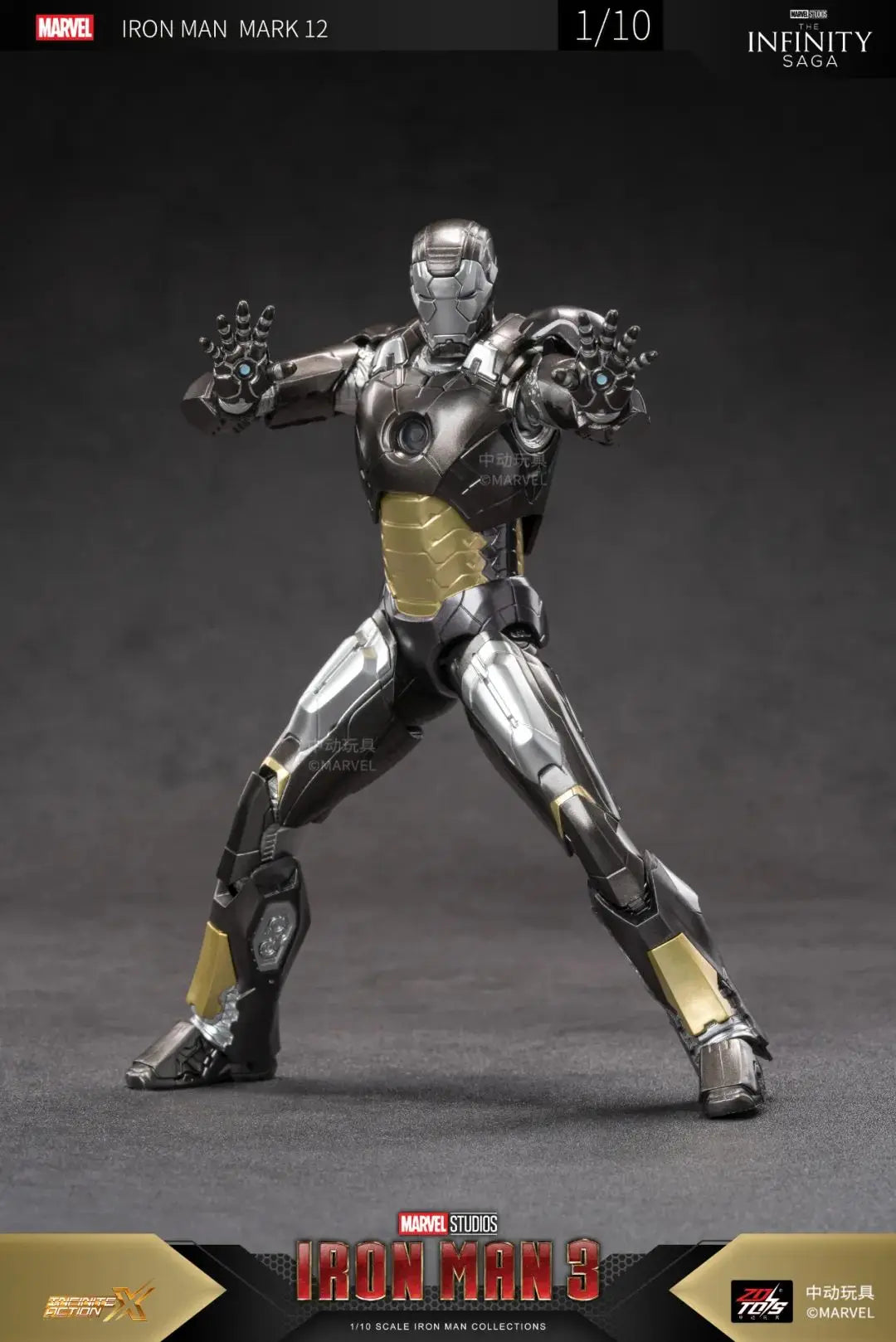 Original ZD Toys Iron Man Tony Stark MK9 MK14 MK12 MK27 MK15 MK35 MK22 MK40 Hammerhead Action Figure Anime Collect Model Gifts