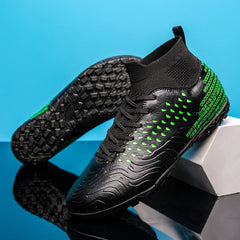 Men Football Field Boots Ultra Light Non Slip Turf Indoor Training Soccer Tennis Cleats