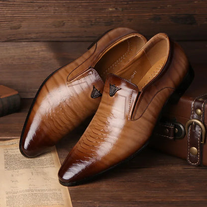 2023 Men Shoes Retro Dress Shoes High Quality Business PU Leather Lace-up Footwear Formal Shoes for Wedding Party Big size 48