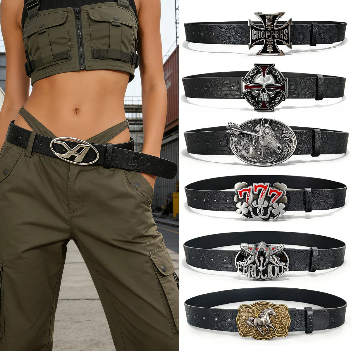 Retro Men's Belt Bohemian Style Fashion Personalized Belt For Men Women Punk Rock Y2K Belts For Jeans Dresses & Casual Wear