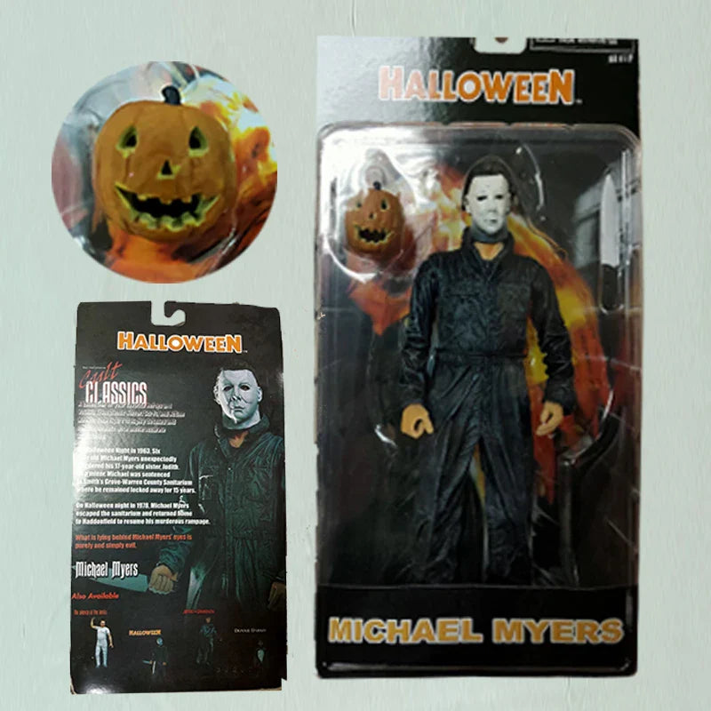 NECA Michael Myers Figure With LED Pumpkin Halloween Ultimate  Action Figure Toy Doll Decor Christmas Gift Halloween Horror Toy