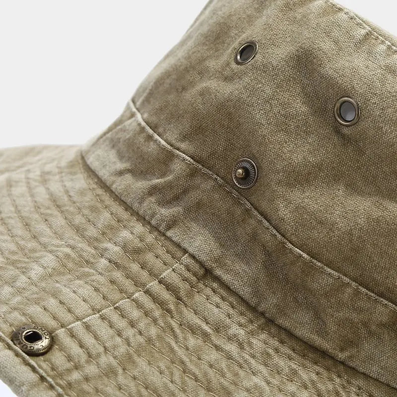 Four Seasons Cotton Solid Bucket Hat Fisherman Hat Outdoor Travel Sun Cap
