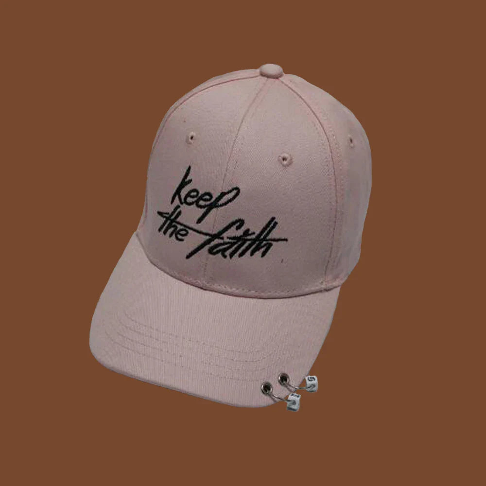 Women Men Hip Hop Kpop Snapback Baseball Cap Solid Color With Ring Sport Dancing Travel Lover Dad Hat Caps Streetwear Adjustable