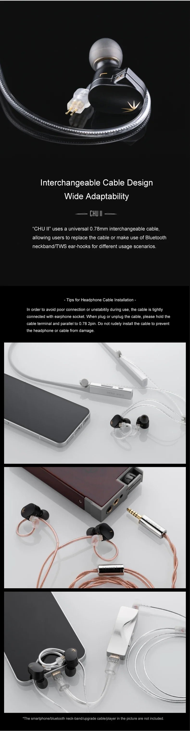 MOONDROP CHU II High Performance Dynamic Driver IEMs Interchangeable Cable in-Ear Headphone