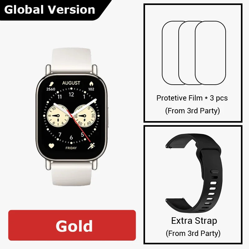 Global Version Redmi Watch 5 Lite 1.96'' AMOLED display 18-Day Battery life Built-in GNSS 5ATM Bluetooth® calling