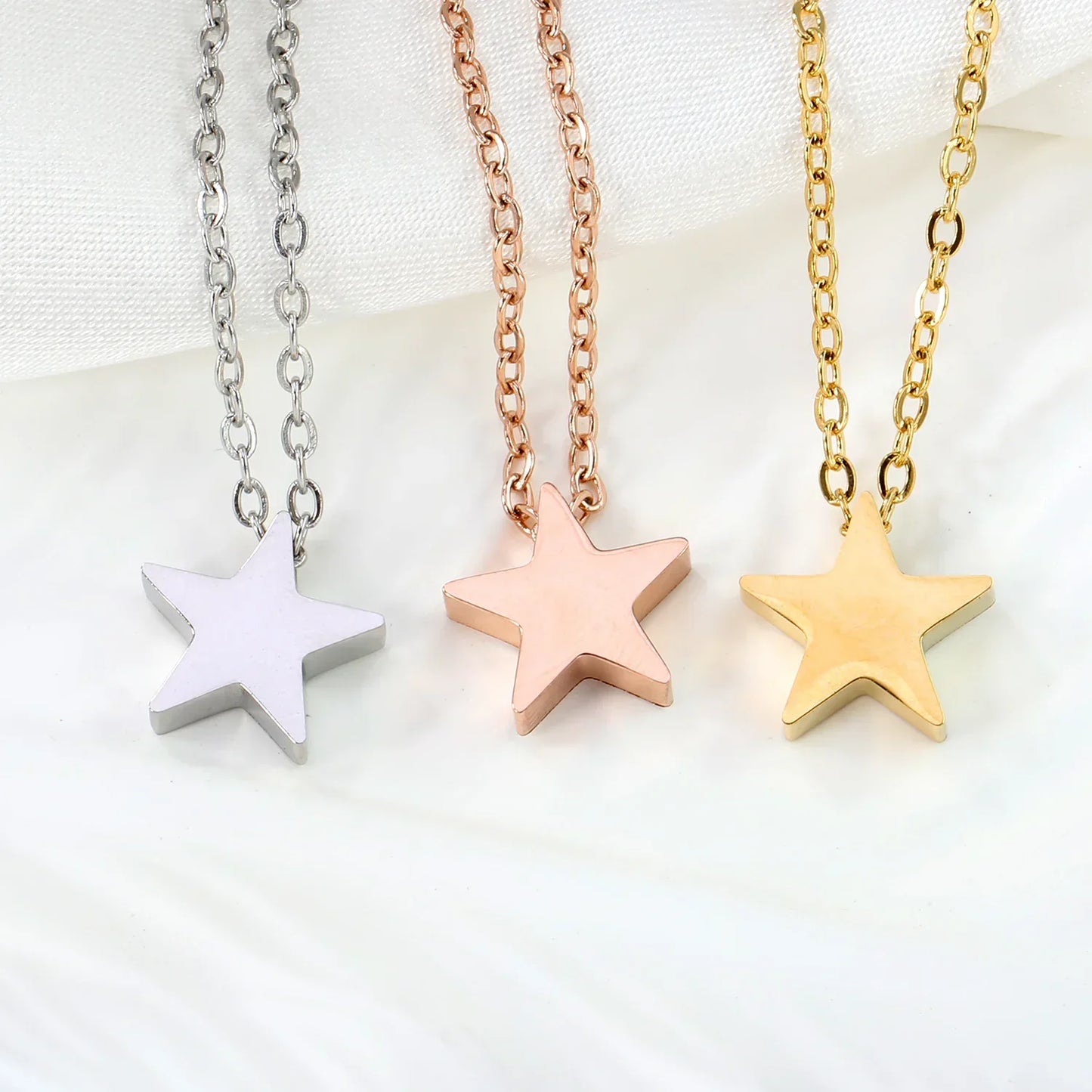 LUXUKISSKIDS Fashion Collier Simple Heart Girls Pendant Necklace Small Love Shape Stainless Steel Hearts Clavicle Choker Jewelry