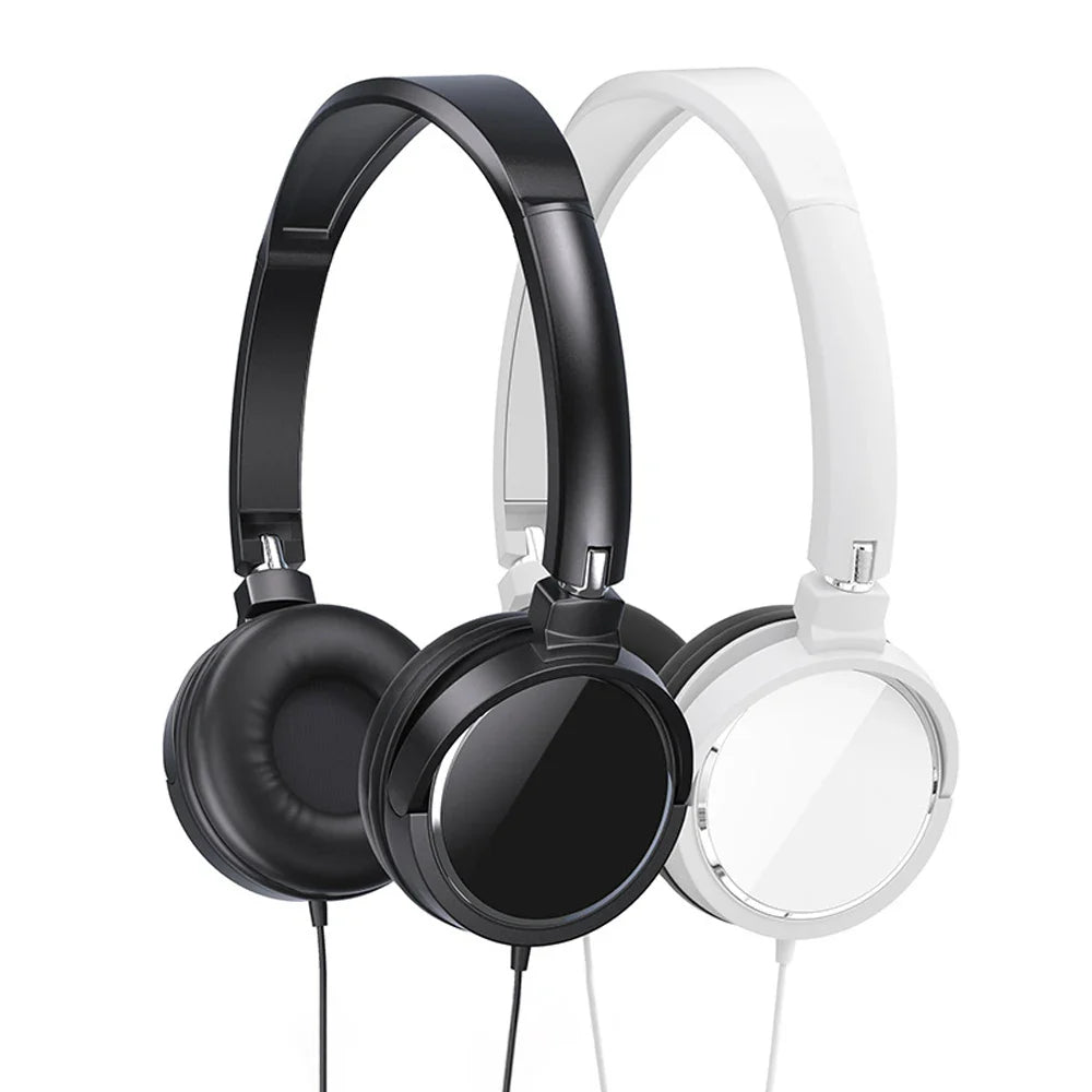 3.5mm/Type-C Wired Headphones Foldable Adjustable Headset Bass Stereo Earphones For Pc Mp3 Mobile Headphones With Noise Cancel