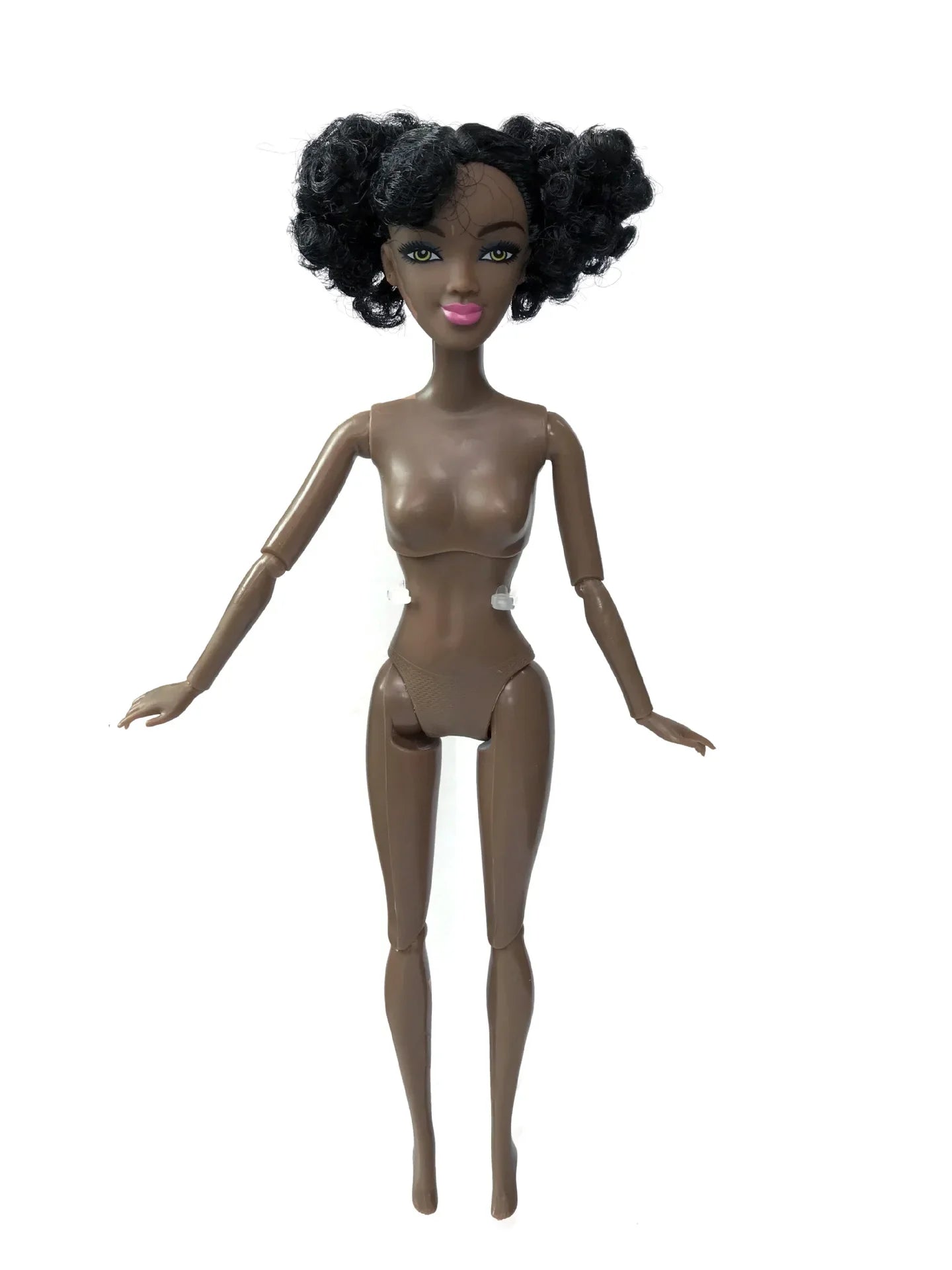 30cm Height Black Dolls Multi-jointed Black Skin African Dolls with Black Hair for Girls Diy Dress Up Toys