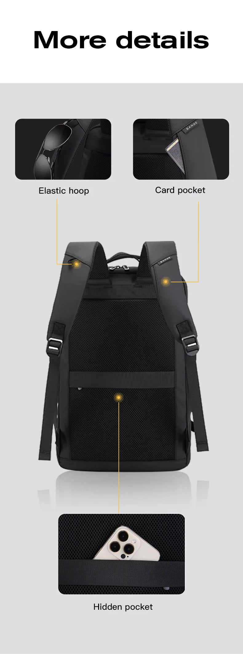 BANGE Carry On Backpack Cabin Bag Travel Backpack for Men Shoes Handle Luggage Leisure Laptop Backpack mochila para viaje cabina