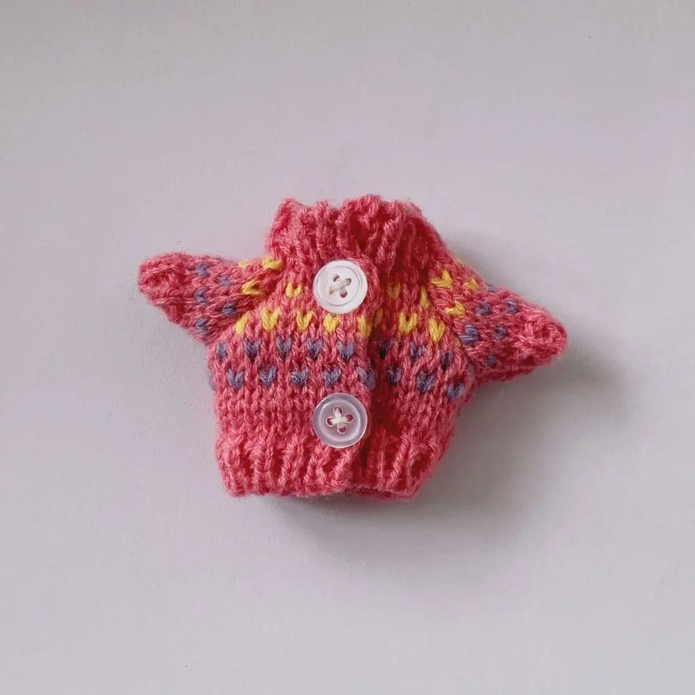 Christmas Style Dolls Sweater Dog Doll Clothes Cute White/Red/Green BJD Doll Clothes Mini 10cm for 16cm/17cm Bjd Doll