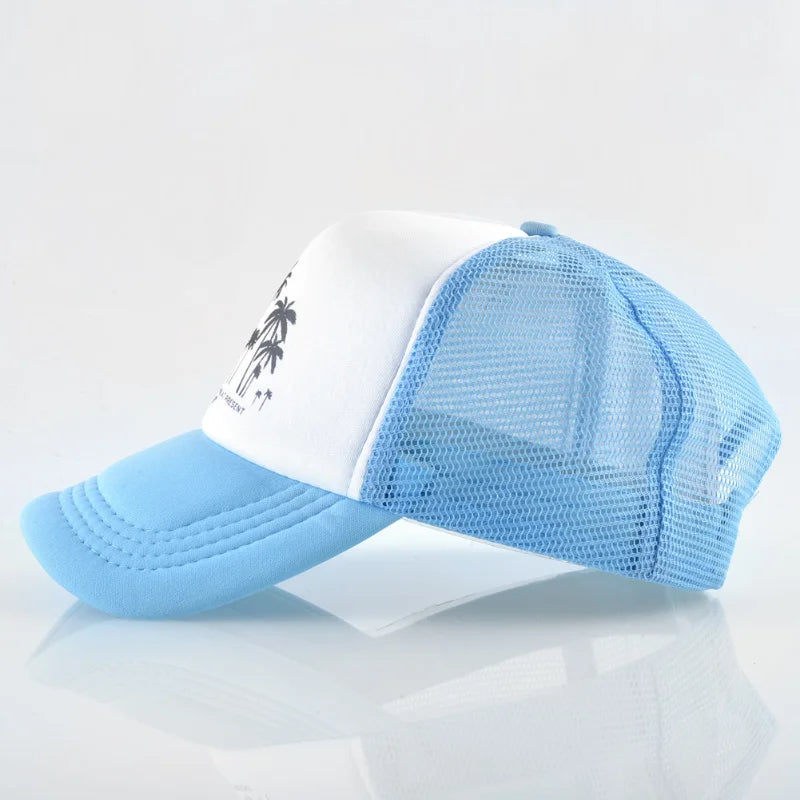 Trees Mesh Baseball Cap Summer Outdoor Snapback Sport Hats for Men