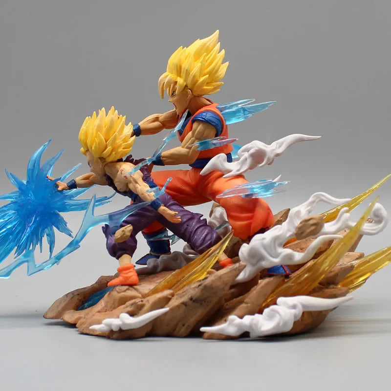 Dragon Ball Z Son Goku Gohan VS Cell Anime Figures Cell Salu Figurine Pvc Statue Model Doll Desk Collectible Decora Toys Gifts