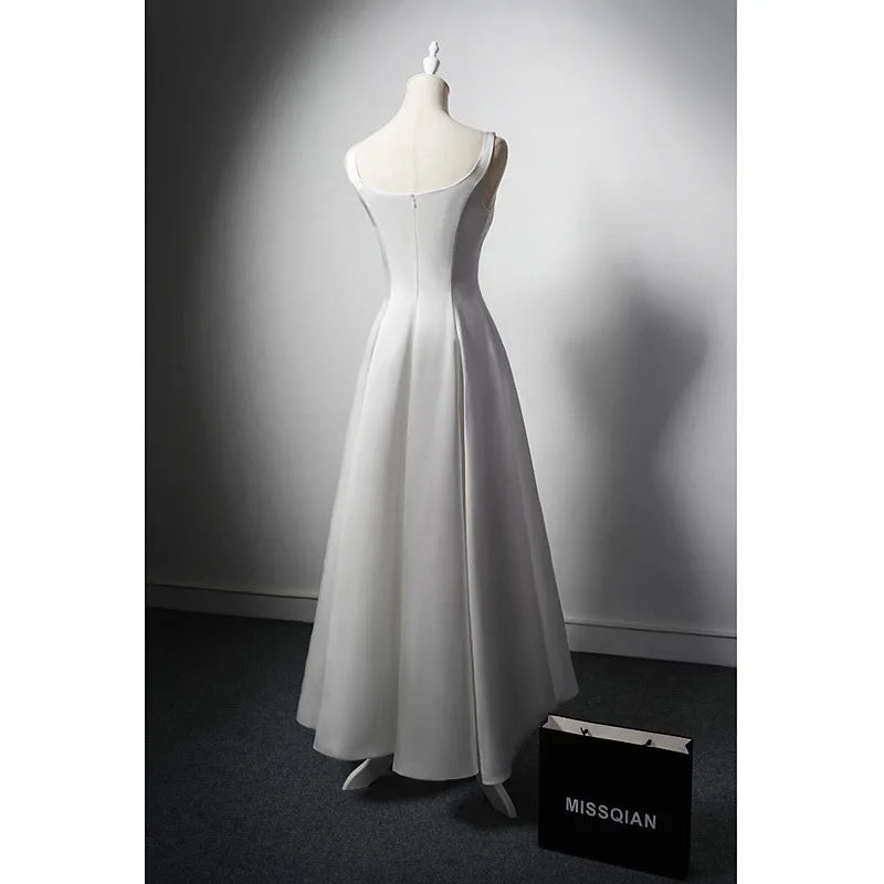 Homecoming Dresses: White Long Prom Evening Dresses for Women French