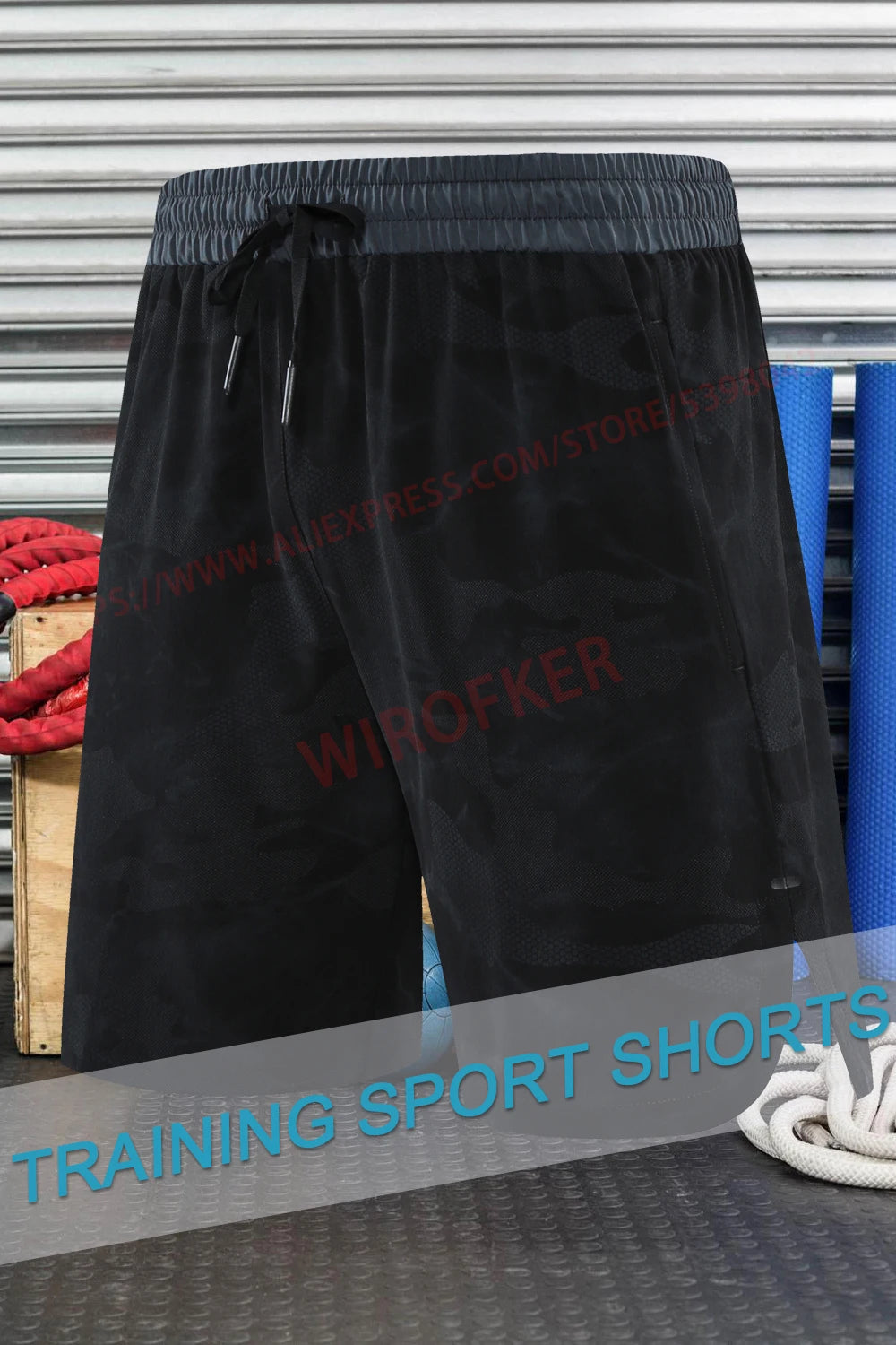 Men Fitness Shorts Quick Dry Sport Shirts Casual Beach Brand Short Camouflage