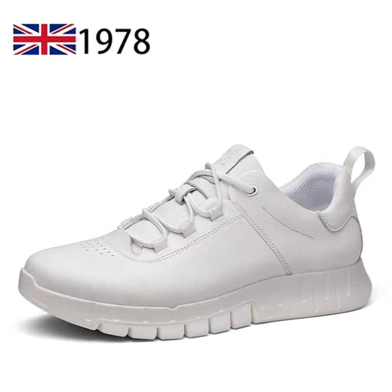 Men Shoes High-end Genuine Leather Outdoor Casual Sneakers Shoes Non-slip Running Sports Shoes For Men Formal zapatillas hombre