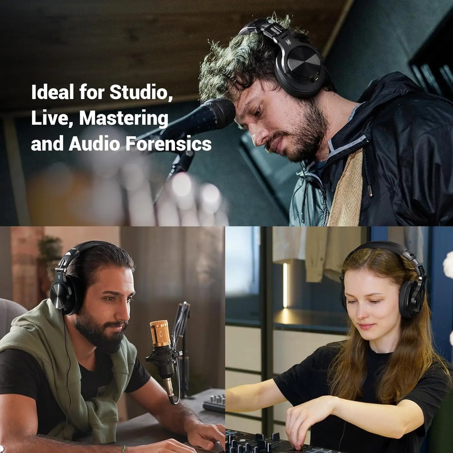 Oneodio Fusion A70 Bluetooth Headphones Hi-Res Audio Over Ear Wireless Headset Professional Studio Monitor DJ HiFi Headphones