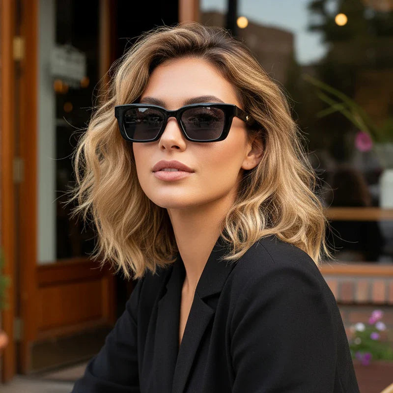 New Women Rectangle Vintage Sunglasses Brand Designer Retro Points Sun Glasses Female Lady Eyeglass Cat Eye Driver Goggles