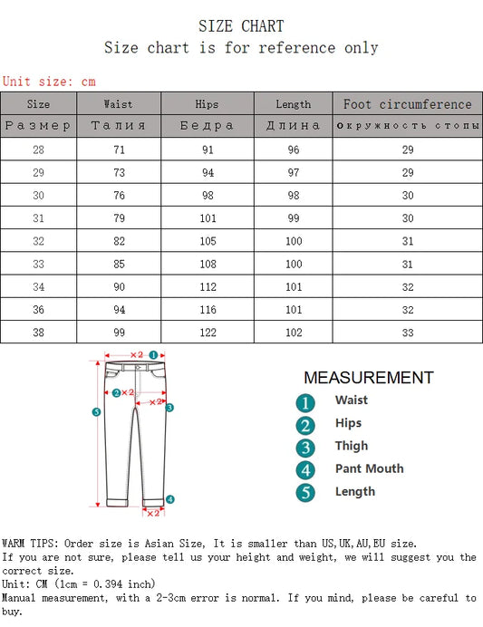 White Jeans Men All-match Fashion Ripped Hole Slim Stretch Harem Pants