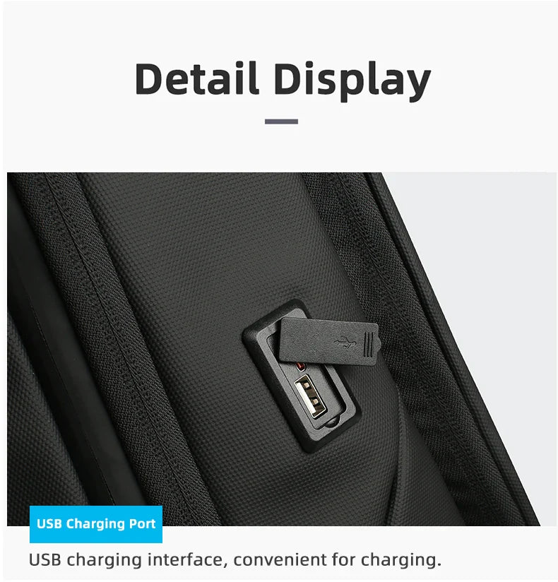 Heroic Knight Business Backpack for Men Waterproof Travel 17.3" Laptop Backpack  High Capacity Multifunctional Pack USB Charging