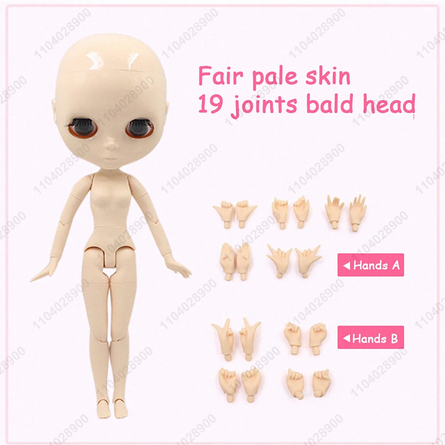 ICY DBS Blyth Doll 19 Joints 1/6 Body 30CM BJD Doll Body No Wig Bald Head No Make-up Practice For Beginner DIY Costume Doll Gift