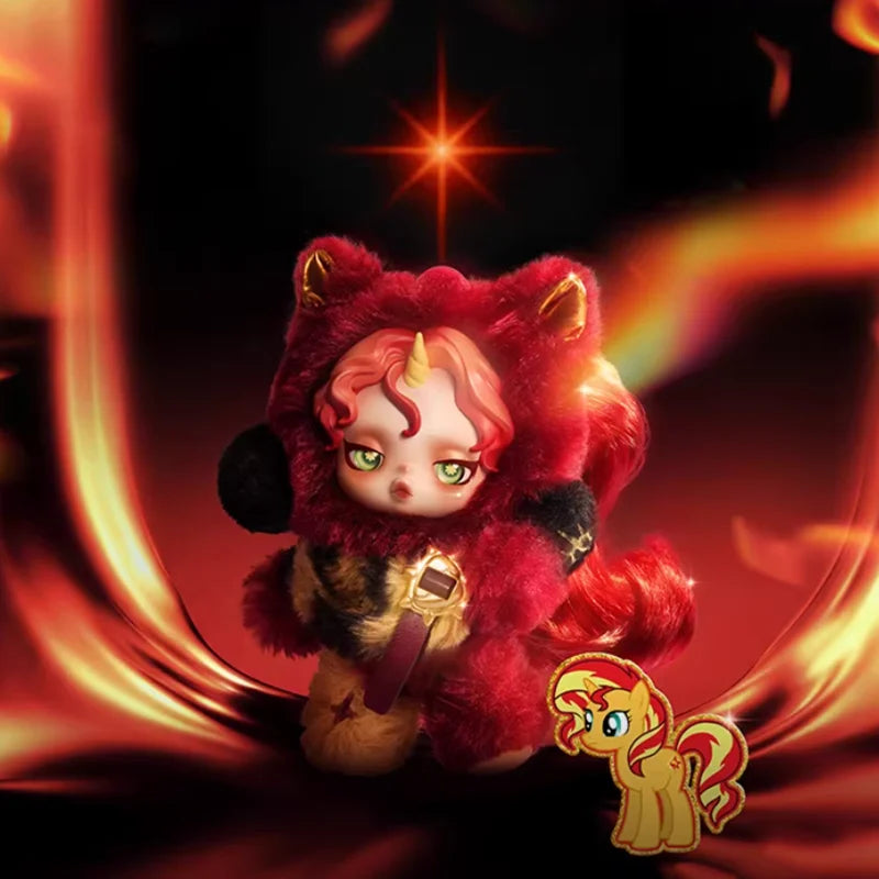 POPMART SKULLPANDA x My Little Pony YOU FOUND ME Series Pendant Blind Box Guess Bag Desktop Decoration Model Toys Anime Figure