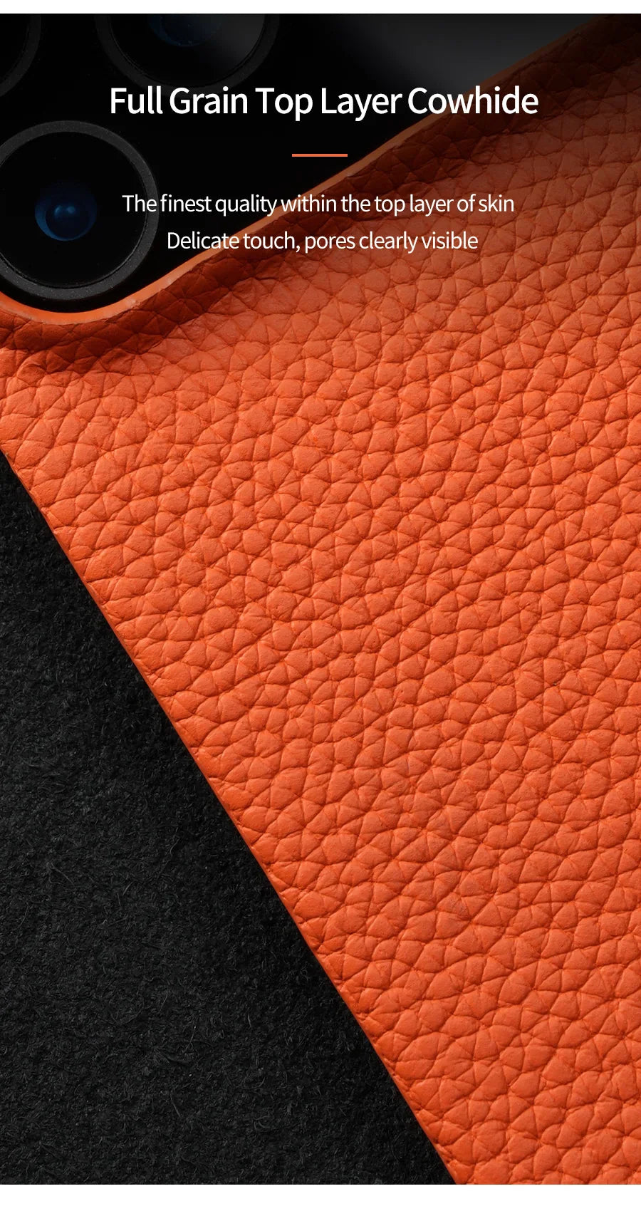 Magsafe Case for iPhone 17 Air 15 16 Pro Max 17Pro Lychee Natural Cowhide Leather Magnetic Protector Luxury Phone Back Cover