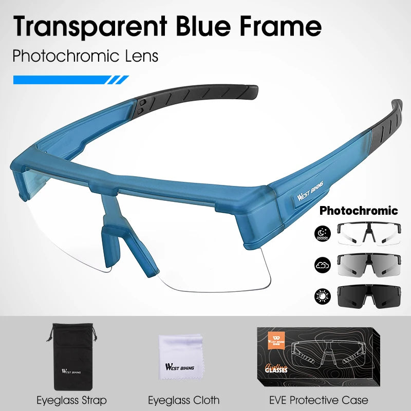 Sunglass Photochromic Cycling Glasses Men Women Fit Over Myopia Glasses