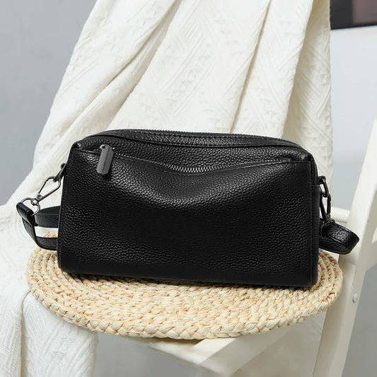 Cowhide Large capacity Small Messenger Bag For Women leather Casual