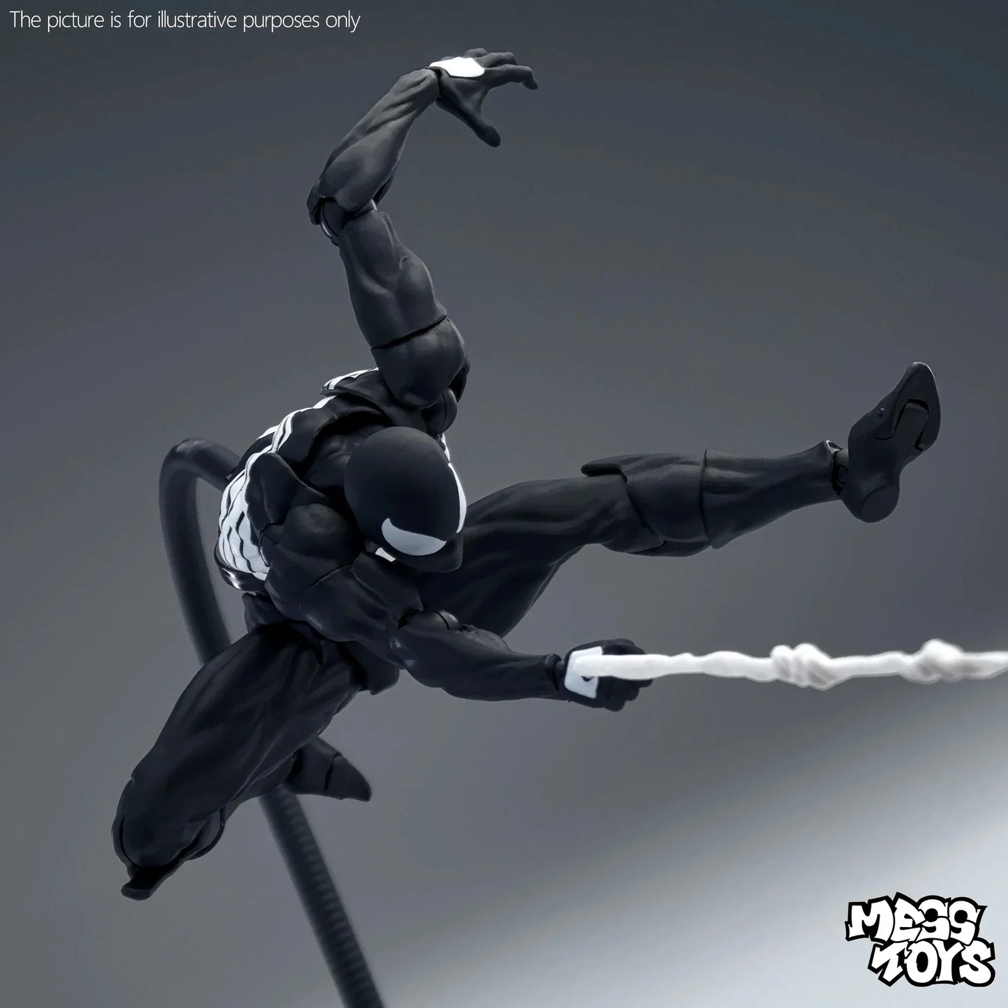 New MessToys Spiderman Figure CT Toys Black Red Spider Man Figurine Mess Toys Action Figure Custom Model Gift Kid Customized Toy