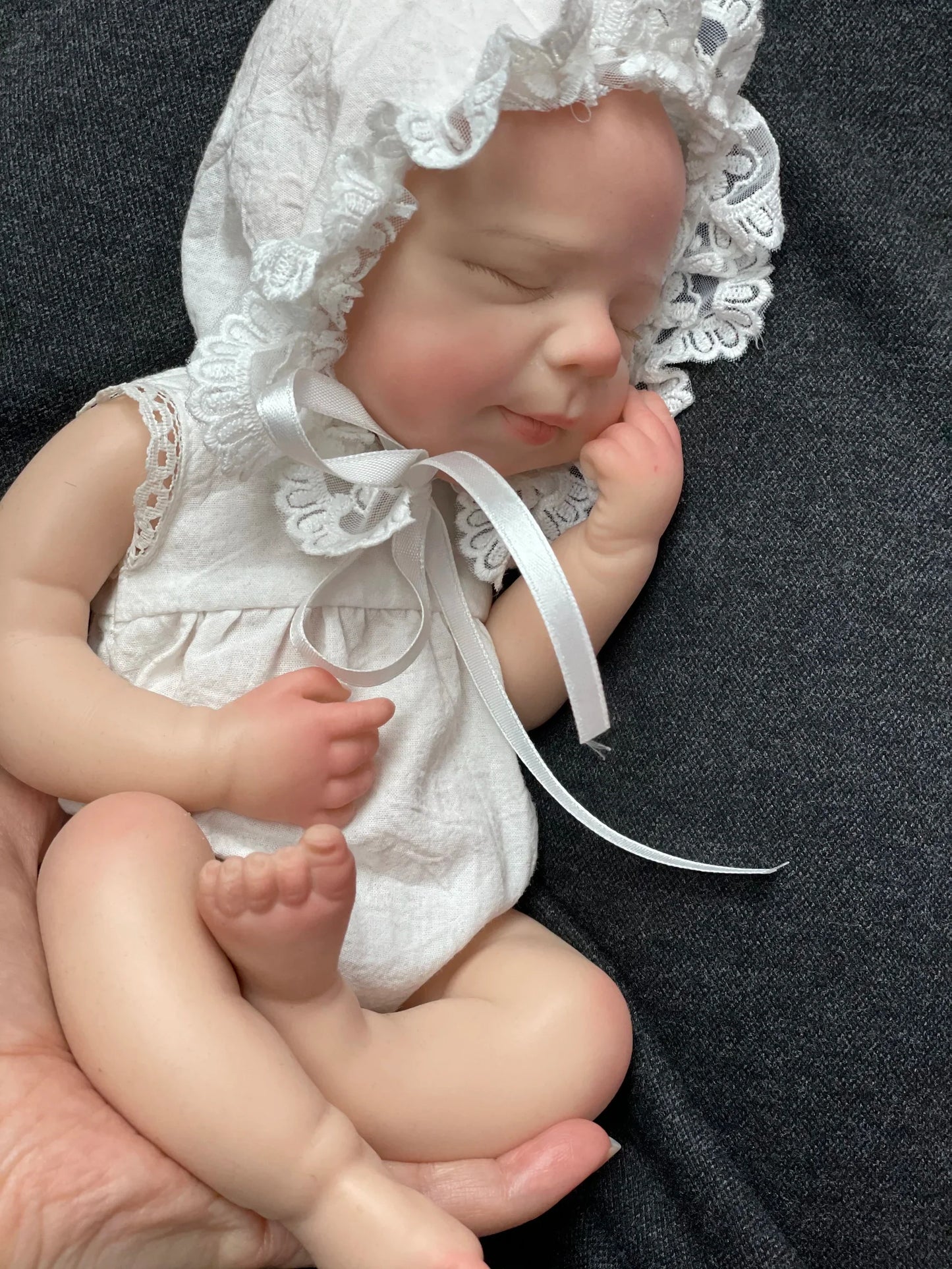 AnjoDoll 13Inch Open Mouth Pascale Reborn Doll Full Body Soft Silicone Girl Painted Doll Toys reborn de silicone real cuerpo