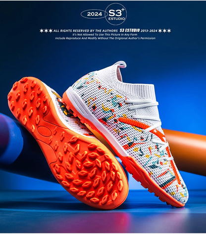 Mens Football Field Boots Ultralight Turf Indoor Society Training Soccer Shoes Cleats