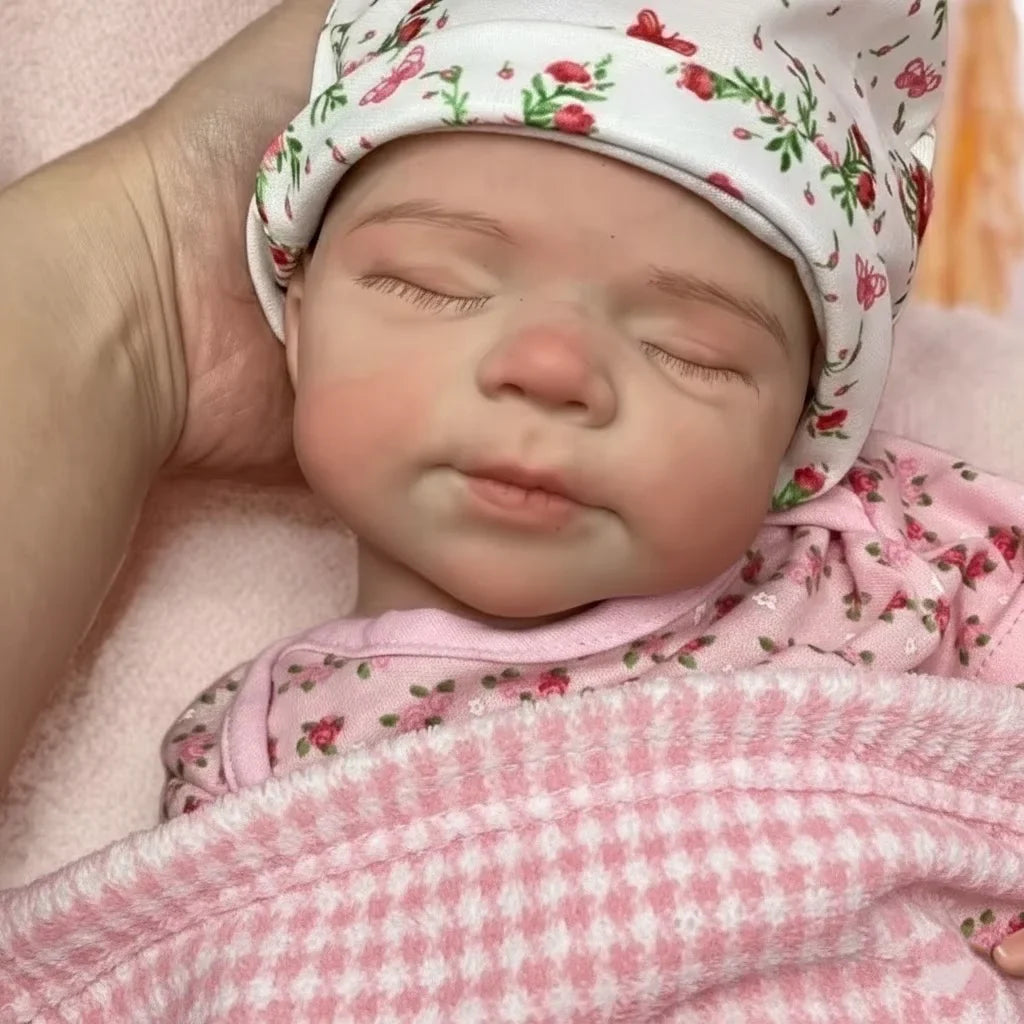 Open Mouth & Washable18Inch Pascale Whole Body Solid Silicone Bebe Reborn Girl Doll 3D Paint & Unpaint Skin Lifelike Newborn Dol