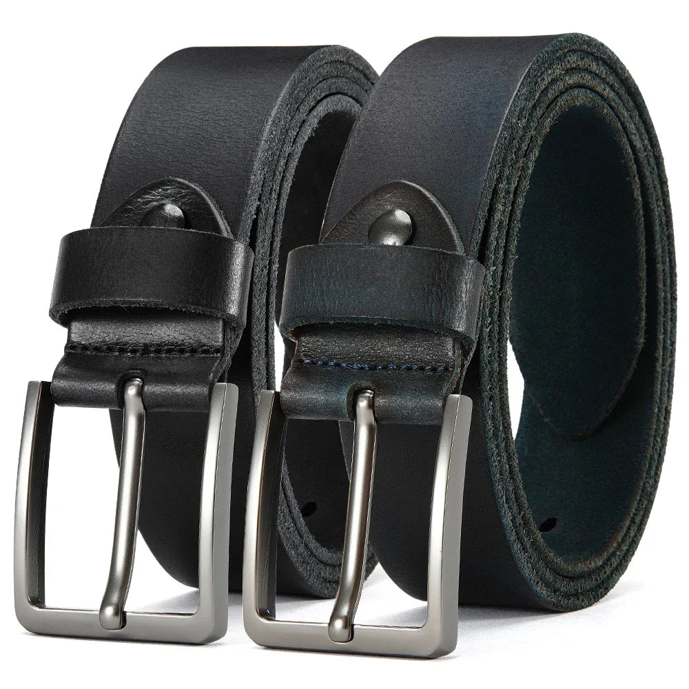 Antique High-quality Metal Needle Buckle High-quality Top Layer Cowhide Men's Casual Belt with Multiple Colors To Choose