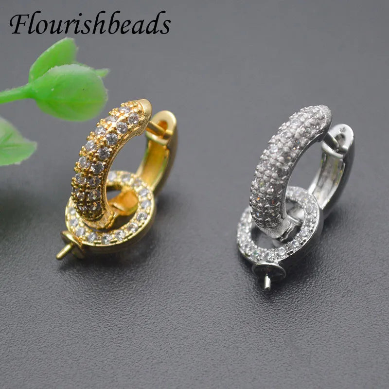 Nickle Free Anti-rust Real Gold Plating Metal Earring Hooks Women Jewelry Making Components 30pieces