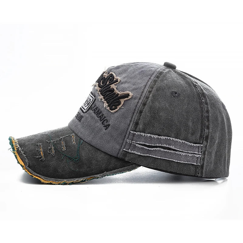 2024 High Quality Washed cowboy letters Cotton Cap For Men Women Adjustable Autdoor Sun protection hat Rock Shark Baseball Caps