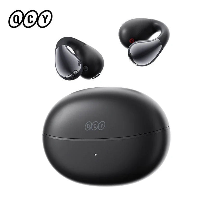 QCY Crossky C30S Open Ear Wireless Earphones Hi-Res with LDAC Ear Clip Earbuds Bluetooth 6.0 Clip On OWS Sports Headphones 40Hrs