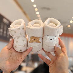 Winter Cute Cartoon Baby Booties Boy Girl Boots Cotton Soft-Sole Non-Slip