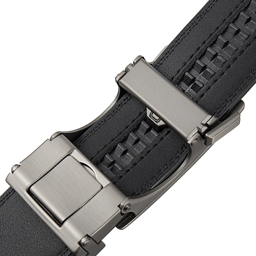 Fashion Designer Automatic Buckle Belt For Men Business & casuals Belt Men's Genuine Leather Belt Adjustable ratchet belt Men