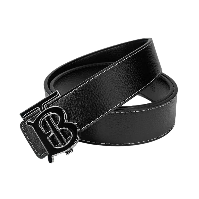Men's Silver PU Leather Business Belt Cool Style Multi-Color for Jeans Dress Pants Office Wear