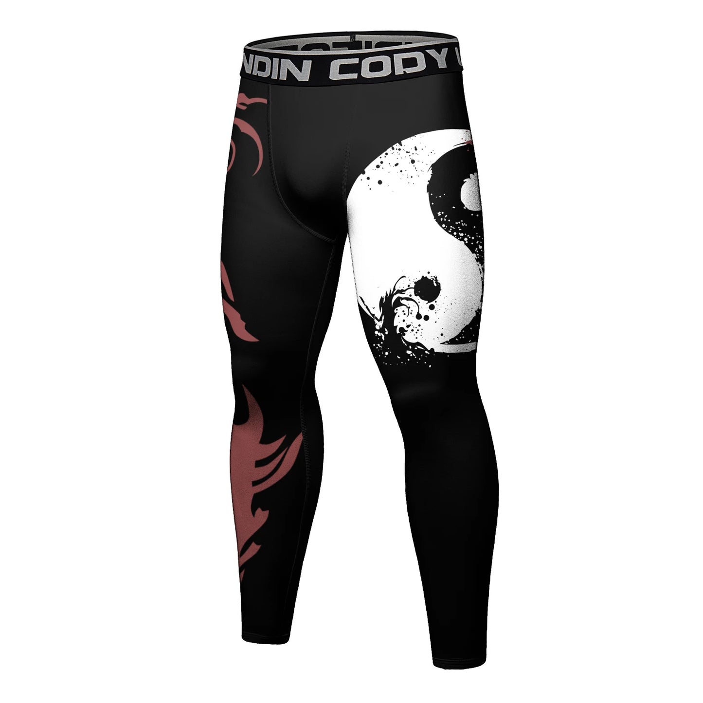 Cody Lundin Men's Jiu Jitsu Spats Stapling Compression Tights Pant Training
