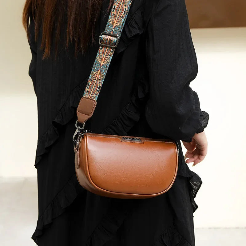 Fashion Saddle Bag Bright Surface Women's Small Backpack Shoulder