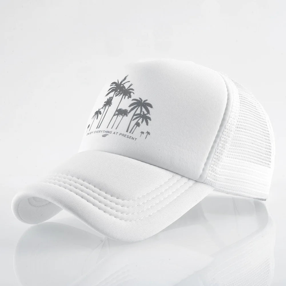 Trees Mesh Baseball Cap Summer Outdoor Snapback Sport Hats for Men